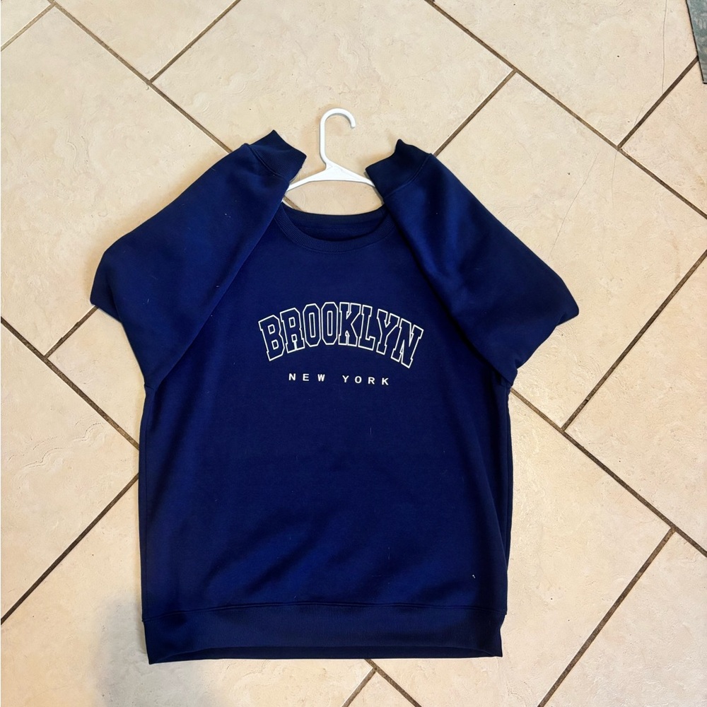 Vintage Dark Blue Brooklyn Hoodie